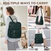 imageBackpack Purse for Women Leather Travel Backpack Purse Waterproof Anti Theft Fashion Small Casual Mini Daypacks Ladies Convertible Handbags Shoulder Bag Travel bag with Tassel Dark Green