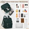imageBackpack Purse for Women Leather Travel Backpack Purse Waterproof Anti Theft Fashion Small Casual Mini Daypacks Ladies Convertible Handbags Shoulder Bag Travel bag with Tassel Dark Green