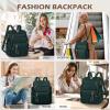 imageBackpack Purse for Women Leather Travel Backpack Purse Waterproof Anti Theft Fashion Small Casual Mini Daypacks Ladies Convertible Handbags Shoulder Bag Travel bag with Tassel Dark Green