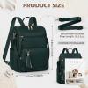 imageBackpack Purse for Women Leather Travel Backpack Purse Waterproof Anti Theft Fashion Small Casual Mini Daypacks Ladies Convertible Handbags Shoulder Bag Travel bag with Tassel Dark Green