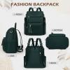 imageBackpack Purse for Women Leather Travel Backpack Purse Waterproof Anti Theft Fashion Small Casual Mini Daypacks Ladies Convertible Handbags Shoulder Bag Travel bag with Tassel Dark Green