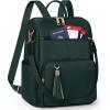 imageBackpack Purse for Women Leather Travel Backpack Purse Waterproof Anti Theft Fashion Small Casual Mini Daypacks Ladies Convertible Handbags Shoulder Bag Travel bag with Tassel Dark Green