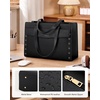 image:imageRAINSMORE Laptop Bag for Women 156 Inch Waterresistant Leather Work Tote Large Professional Business Office BriefcaseBlack
