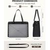 image:imageRAINSMORE Laptop Bag for Women 156 Inch Waterresistant Leather Work Tote Large Professional Business Office BriefcaseBlack
