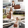 image:imageRAINSMORE Laptop Bag for Women 156 Inch Waterresistant Leather Work Tote Large Professional Business Office BriefcaseDark Brown