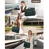 image:imageRAINSMORE Laptop Bag for Women 156 Inch Waterresistant Leather Work Tote Large Professional Business Office BriefcaseDark Green