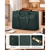 image:imageRAINSMORE Laptop Bag for Women 156 Inch Waterresistant Leather Work Tote Large Professional Business Office BriefcaseDark Green