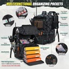 image:imageRAINSMORE 45L Fishing Backpack with Rod Holders amp Rain Cover Large 900D Waterresistant Fishing Tackle Bag Store Fishing GearBlack Blue Camouflage