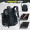 image:imageRAINSMORE 45L Fishing Backpack with Rod Holders amp Rain Cover Large 900D Waterresistant Fishing Tackle Bag Store Fishing GearBlack Blue Camouflage
