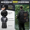 image:imageRAINSMORE 45L Fishing Backpack with Rod Holders amp Rain Cover Large 900D Waterresistant Fishing Tackle Bag Store Fishing GearBlack Blue Camouflage