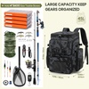 image:imageRAINSMORE Fishing Backpack 45L Large Fishing Bag with 4 Rod Holders amp Insulated Cooler Professional Fishing Tackle Backpack with Rain Cover Waterproof Tackle Bag for Men Gift KhakiBlack Camouflage