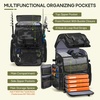 image:imageRAINSMORE Fishing Backpack 45L Large Fishing Bag with 4 Rod Holders amp Insulated Cooler Professional Fishing Tackle Backpack with Rain Cover Waterproof Tackle Bag for Men Gift KhakiGrey Camouflage