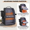 image:imageRAINSMORE Fishing Backpack with Rod Holders amp Cooler 40L Water Resistant Tackle Backpack with Rain Cover Store Fishing GearBlack