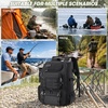image:imageRAINSMORE Fishing Backpack with Rod Holders amp Cooler 40L Water Resistant Tackle Backpack with Rain Cover Store Fishing GearBlack
