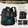 image:imageRAINSMORE Fishing Backpack with Rod Holders amp Cooler 40L Water Resistant Tackle Backpack with Rain Cover Store Fishing GearBlack