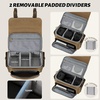 image:imageRAINSMORE Camera Bag Vintage Canvas Camera Sling Bag Small Waterproof DSLR SLR Mirrorless Crossbody Camera Case for Photographers with Rain Cover amp Tripod Holder for Sony Canon Nikon Fujifilm KhakiKhaki