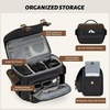 image:imageRAINSMORE Camera Bag Vintage Canvas Camera Sling Bag Small Waterproof DSLR SLR Mirrorless Crossbody Camera Case for Photographers with Rain Cover amp Tripod Holder for Sony Canon Nikon Fujifilm KhakiBlack