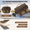image:imageRAINSMORE Camera Bag Vintage Canvas Camera Sling Bag Small Waterproof DSLR SLR Mirrorless Crossbody Camera Case for Photographers with Rain Cover amp Tripod Holder for Sony Canon Nikon Fujifilm KhakiKhaki