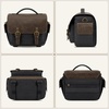 image:imageRAINSMORE Camera Bag Vintage Canvas Camera Sling Bag Small Waterproof DSLR SLR Mirrorless Crossbody Camera Case for Photographers with Rain Cover amp Tripod Holder for Sony Canon Nikon Fujifilm KhakiBlack